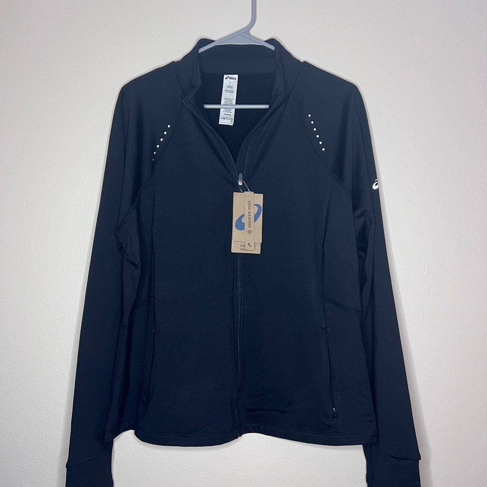 Asics Black Full-Zip Athletic Jacket